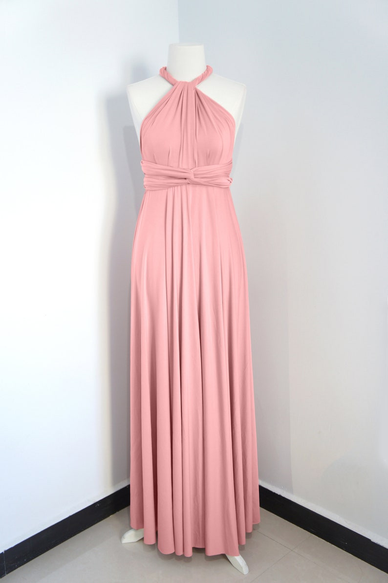 Infinity Dress Convertible Wrap Dress Dusty Rose Bridesmaid Dress Infinity Wrap Dress,Multi-way Dress Convertible Dress Pink Wrap Dress