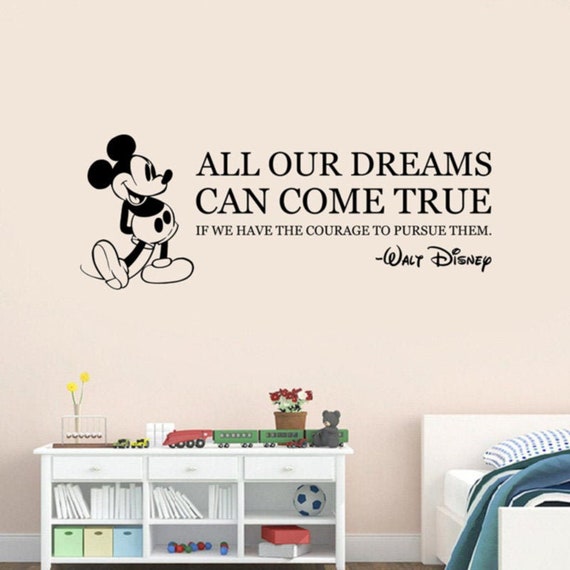All Our Dreams Can Come True Walt Disney Inspirational Quote Etsy