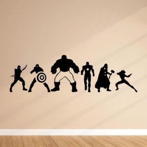 Superhelden Wandtattoo Vinyl Aufkleber Montieren Superhelden Zeichen Kinderzimmer Wand Kunst Kinderzimmer Dekor Poster Geschenk Wandbild Kein Hintergrund Schablone 2406