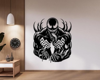 Venom Wall Decal Vinyl Sticker Carnage Superhero Wall Art Kids Decor Stencil Poster Gift One Color No Background for Wall Window Car 3661