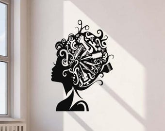 Friseur Wand Aufkleber Vinyl Aufkleber Barbershop Wand Kunst Geschenk Barber Salon Dekor Zeichen Schablone Poster Tür Fenster Auto LKW Laptop 26hle
