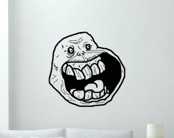 Memes Troll Face Self Adhesive Vinyl Sticker