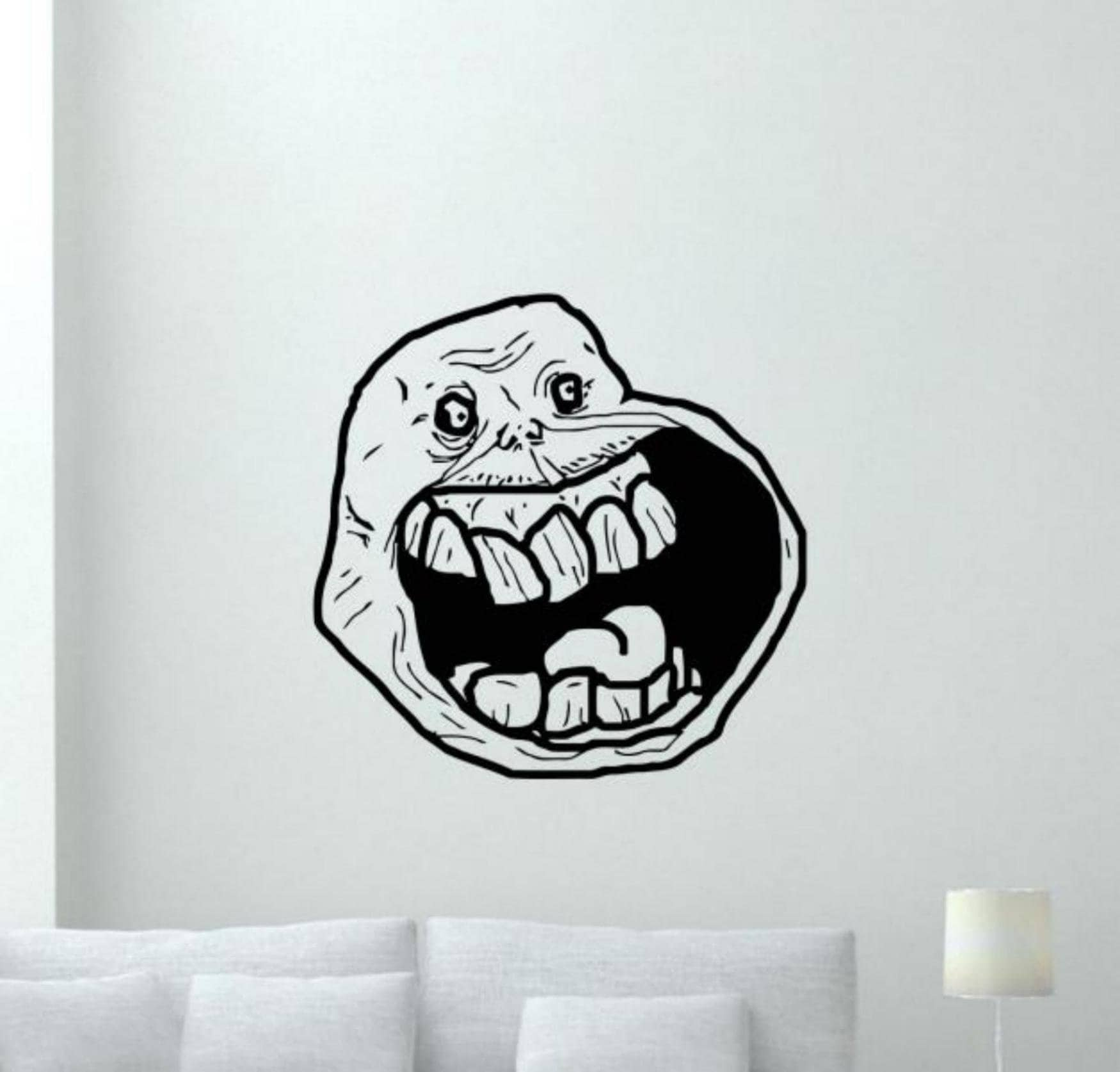 Internet Troll Face Meme - 6.0x4.8 - Vinyl Decal Sticker