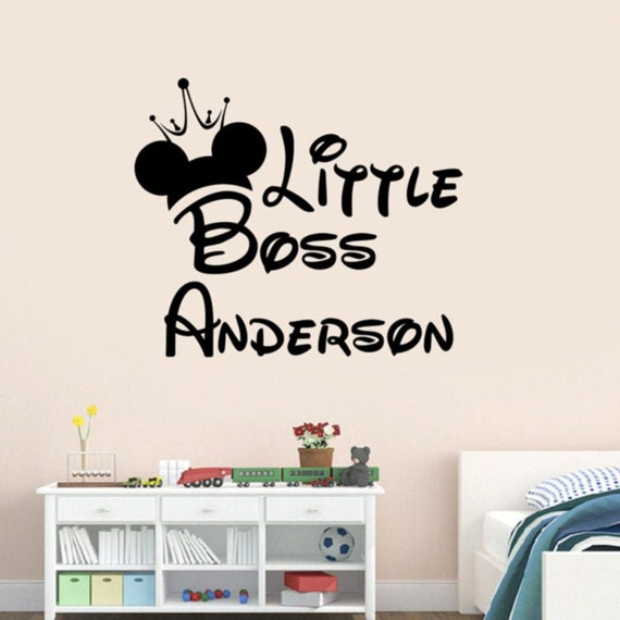 mickey mouse name wall decal