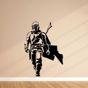 Mandalorian Decal Wall Vinyl Sticker Sign This Is The Way Wall Art Mando Decor Poster Gift Mural Stencil Die Cut No Background Decal 2334