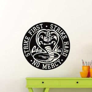Cobra Kai Muurtattoo Vinyl Sticker Teken Karate Wall Art Decor Logo Cadeau Poster Geen achtergrond Indoor Outdoor Decal 3849