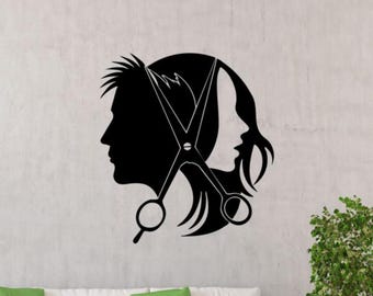 Barbershop Wandaufkleber Vinyl Aufkleber Friseur Wandkunst Geschenk Barber Salon Decor Zeichen Schablone Poster Tür Fenster Auto LKW Laptop 22hrsn