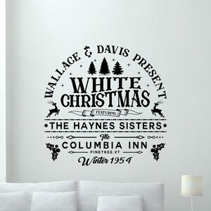 Haynes Sisters White Christmas Wall Decal Vinyl Sticker Christmas Wall Art Decor Poster Gift One Color No Background Car Truck 3745
