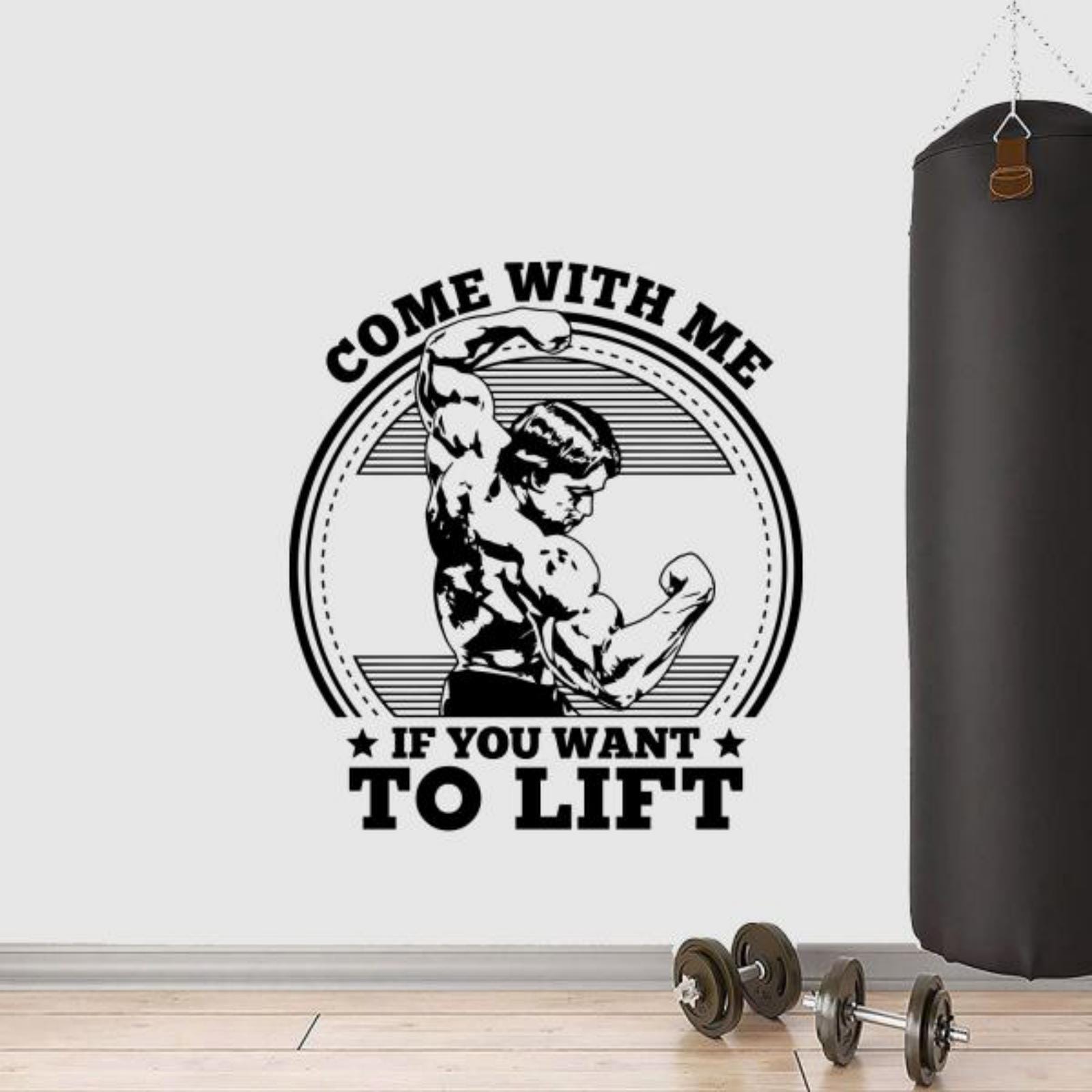 T-Shirt Uomo 'Come With Me If You Want To Lift' - 100% Cotone Premium, Vestibilità Ampia, Stampa Di Qualità, Taglie Dalla S Alla XXXL