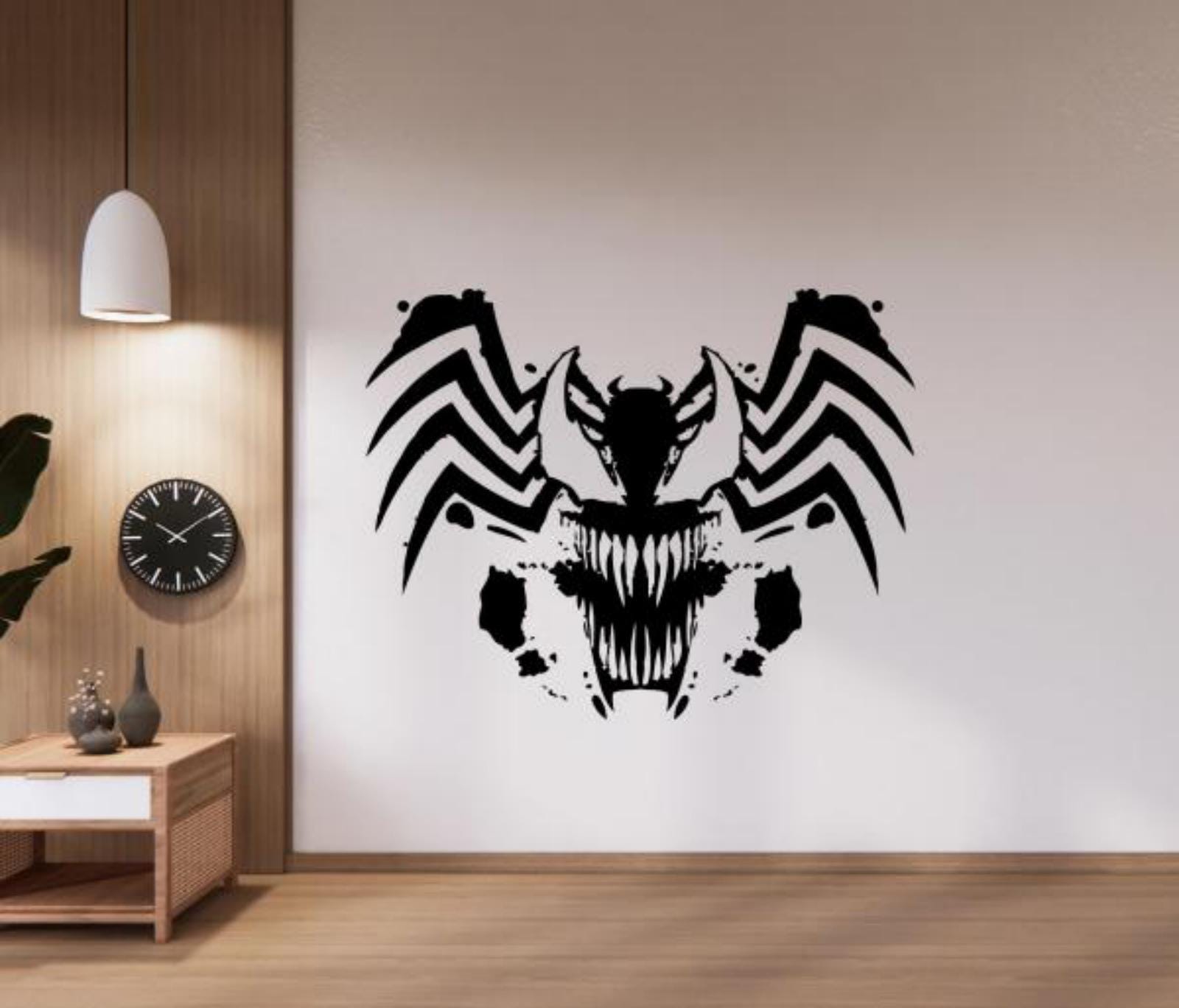 Venom W/sticker Venom Wall Decal Vinyl Sticker Wall Art Gift Boy Room Superhero Decor ...