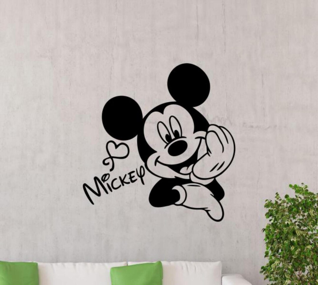 Mickey Wall Decal Vinyl Sticker Sign Nursery Wall Art Kids Room Decor