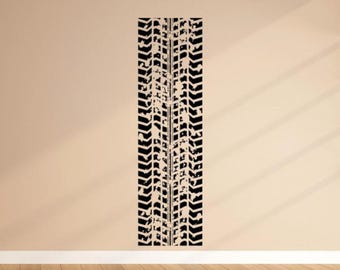 Tire Track Wall Decal Vinyl Sticker Nursery Wall Art Tread Gift Boy Room Racing Decor Sign Stencil Door Window Car Truck Laptop 12tetk