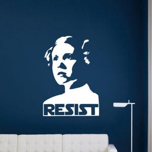 Leia Resist Aufkleber Vinyl Wand Aufkleber Wand Kunst Dekor Wars Poster Allianz Geschenk Kein Hintergrund Wandbild Schild Schlafzimmer Kinderzimmer Schablone 3860