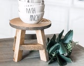 Farmhouse STOOL RISER, Mini Riser, Wooden STAND for Pottery, Farmhouse Riser, Wood Stand, Modern Farmhouse Decor, Plant Stand