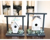Watering Can OR Birdhouse STAND, Wood Stand, Farmhouse Riser, Rustic Decor, Chirp Tweet, Fly, Knock, Blessed, Modern Farmhouse Decor