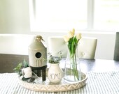 Circular MINI Mug RISER for Pottery, Birdhouse Stand, Farmhouse Riser, Wood Stand, Modern Farmhouse Decor, Small Decorative Wooden Stool