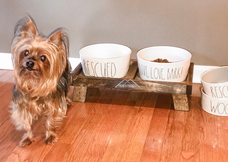 MEDIUM Dog Bowl Stand Elevated Dog Food Stand Raised Dog Etsy