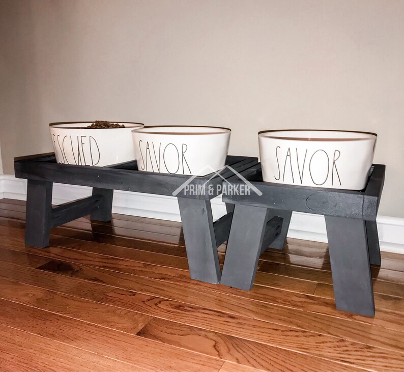 Single MEDIUM Dog Bowl Stand Elevated Dog Food Stand Etsy