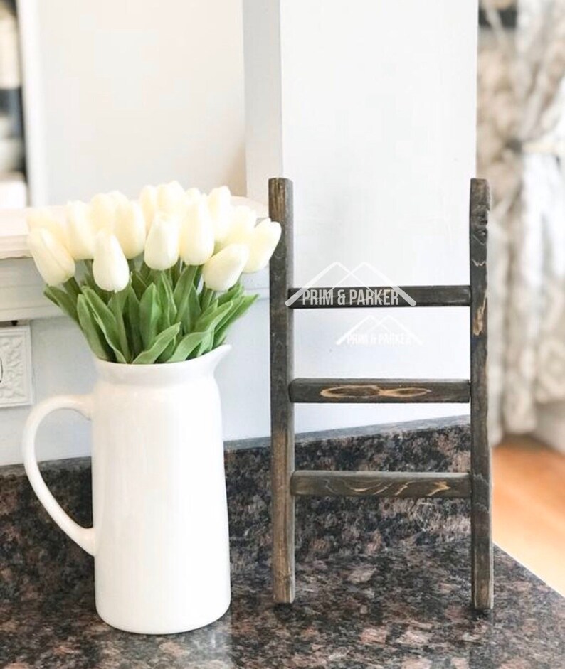 TEA TOWEL LADDER Square Rungs Farmhouse Kitchen Decor Etsy