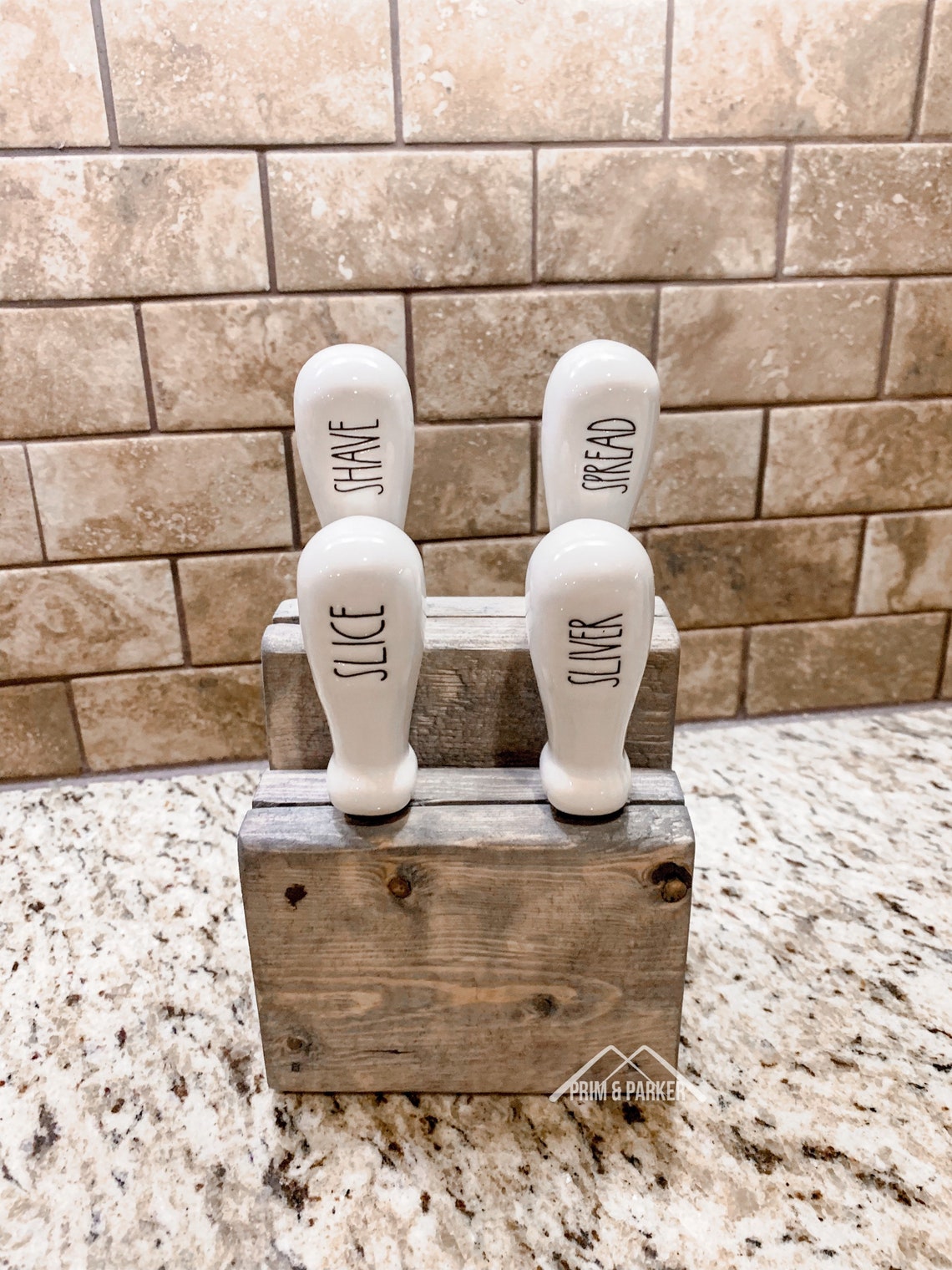 Cheese Knife Block Knife Holder Cheese Knife Holder Wood Etsy