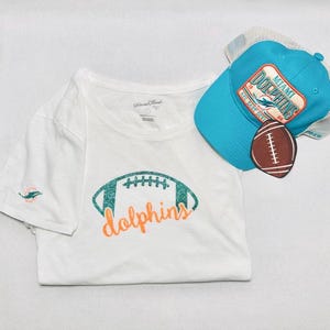 Miami Dolphins Football T-Shirt | Perfekt für den Game Day & jeden Fan | Fußball Saison | Los Delfine | Miami Florida | Herbst-Kleidung