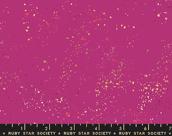 BACKING - 108&quot; Speckled Metallic Wideback by Rashida Coleman Hale - Ruby Star Society - Moda - BERRY - RS5055 62M - Half Yard Increments