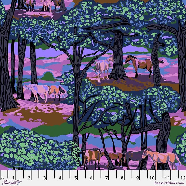 Good Gracious by Anna Maria Horner for FreeSpirit - New Forest SHADOWED - Horses in the Forest - PWAH221.SHADOWED - Half Yard Increments