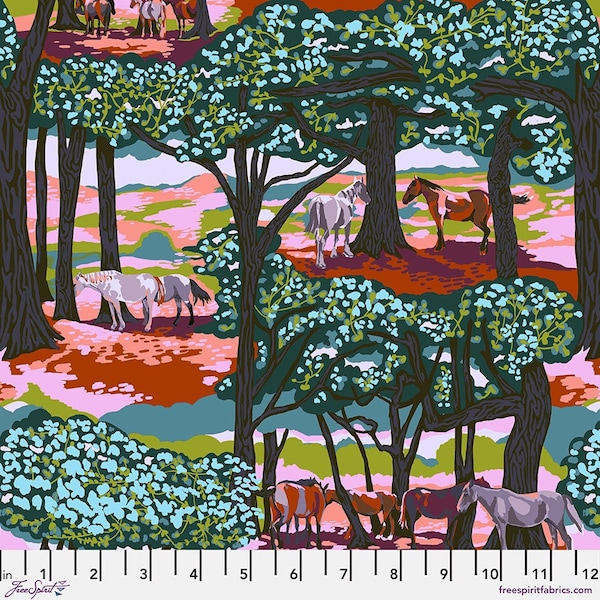 Good Gracious by Anna Maria Horner for FreeSpirit - New Forest DAPPLED - Horses in the Forest - PWAH221.DAPPLED - Half Yard Increments