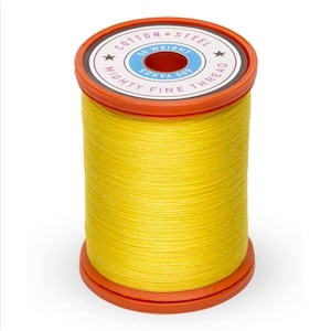 753-1124 - Sulky 50wt 660YDS Cotton + Steel 100% Cotton Thread - Col.753-1124, SUN YELLOW - Long Staple Egyptian Cotton