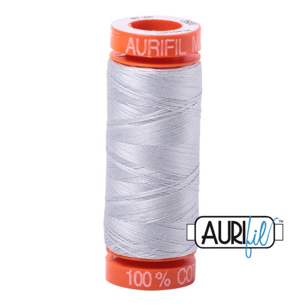 2600 - Aurifil 100% Cotton Mako 50wt Small Spool (200M) Thread - Col. 2600, Dove