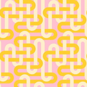Groove von Emily Van Hoff - Moda Fabrics - Gewebte Geometrics SORBET - Creme und Gelb gewebt auf Pink - 4237117 - Halbe Yard Schritte