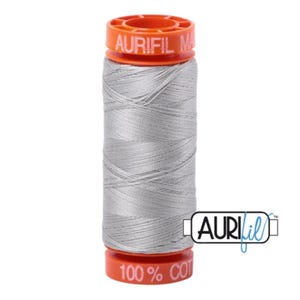 6726 - Aurifil 100% Cotton Mako 50wt Small Spool (200M) Thread - Col. 6726, Fog