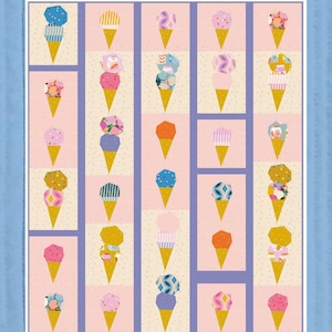 Brain Freeze Quiltmönster från Everyday Stitches - Foundation Paper Piecing - Glassstrutar - 2 storlekar - ENDAST mönster - ES418BFZ