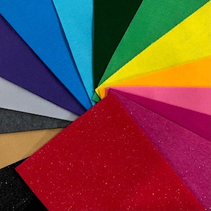 Eco-Fi Specialty Craft Felts - Multicolor Assortment Pack - Approx. 9"x12" Cut Sheets - 30 Pieces