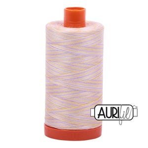 4651 - Aurifil 100% Cotton Mako 50wt Large Spool (1300M) Thread - Col. 4651, Bari (Variegated) - GREAT FOR PIECING!