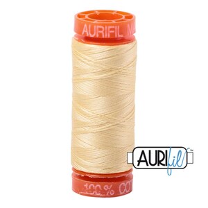 2105 - Aurifil 100% Cotton Mako 50wt Small Spool (200M) Thread - Col. 2105, Champagne