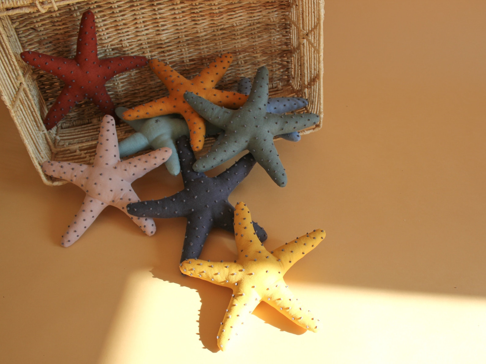 Stuffed Starfish Toy Sensory Toys Nautical Nursery Decor Etsy