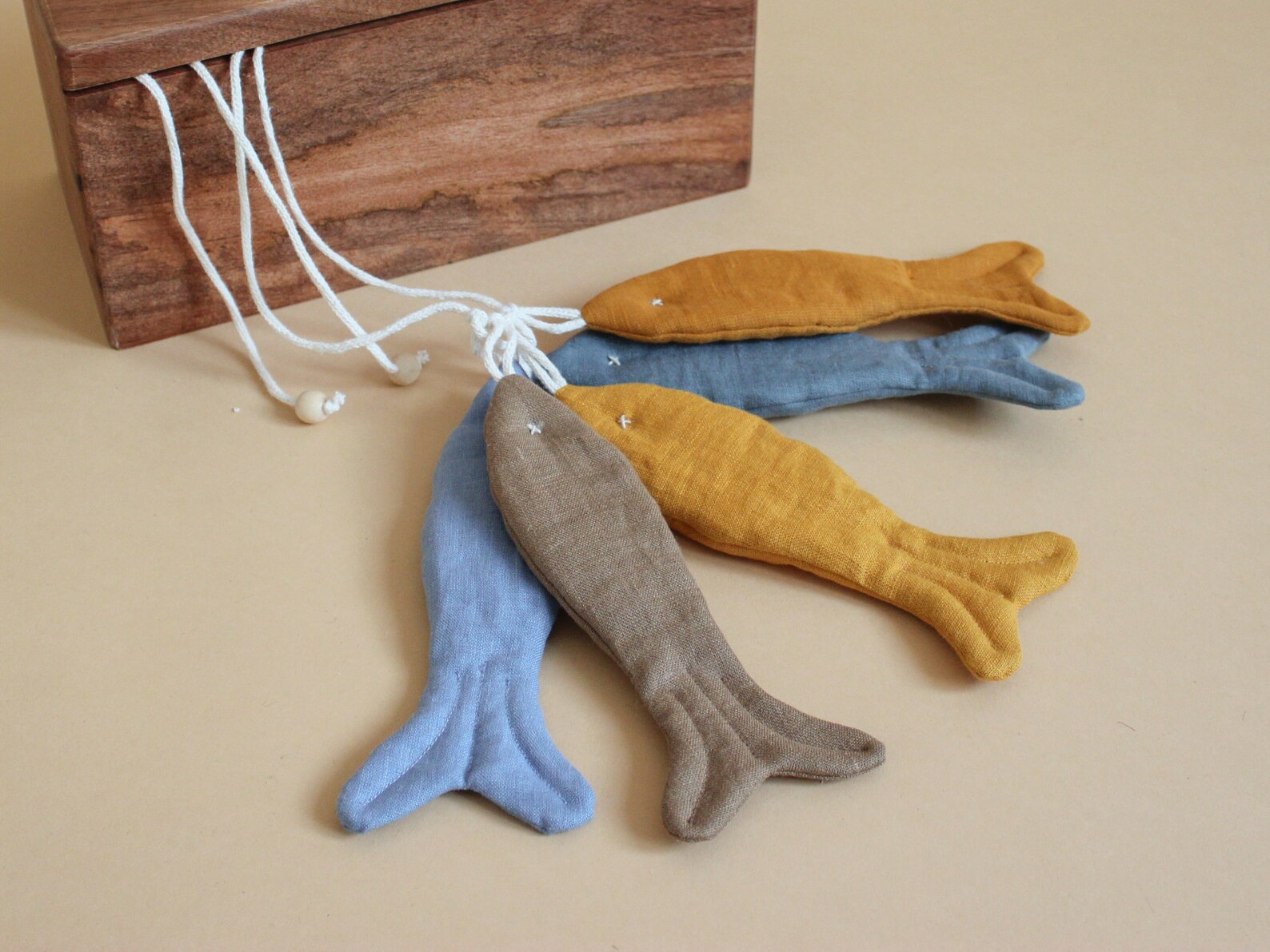 Fish garland Nursery garland Nautical nursery decor Linen Etsy