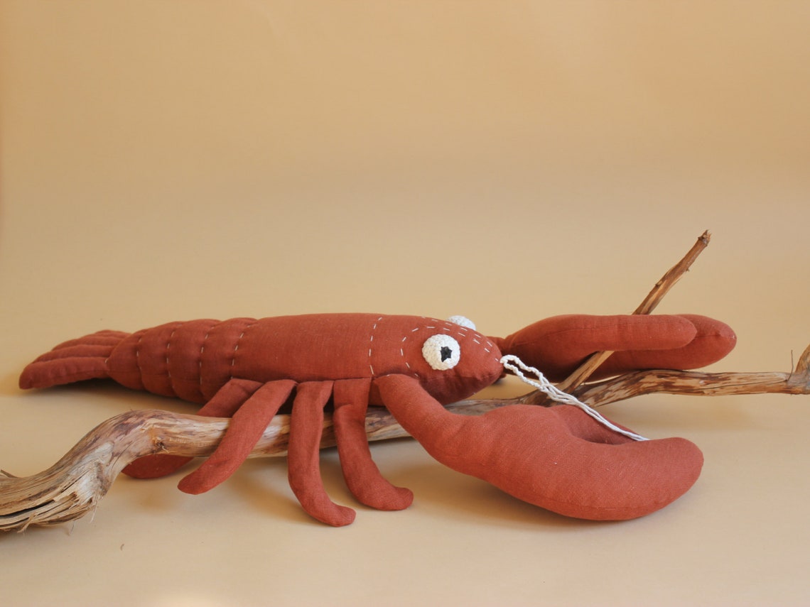 Mama Lobster Toy Stuffed Lobster Soft Ocean Animal Etsy