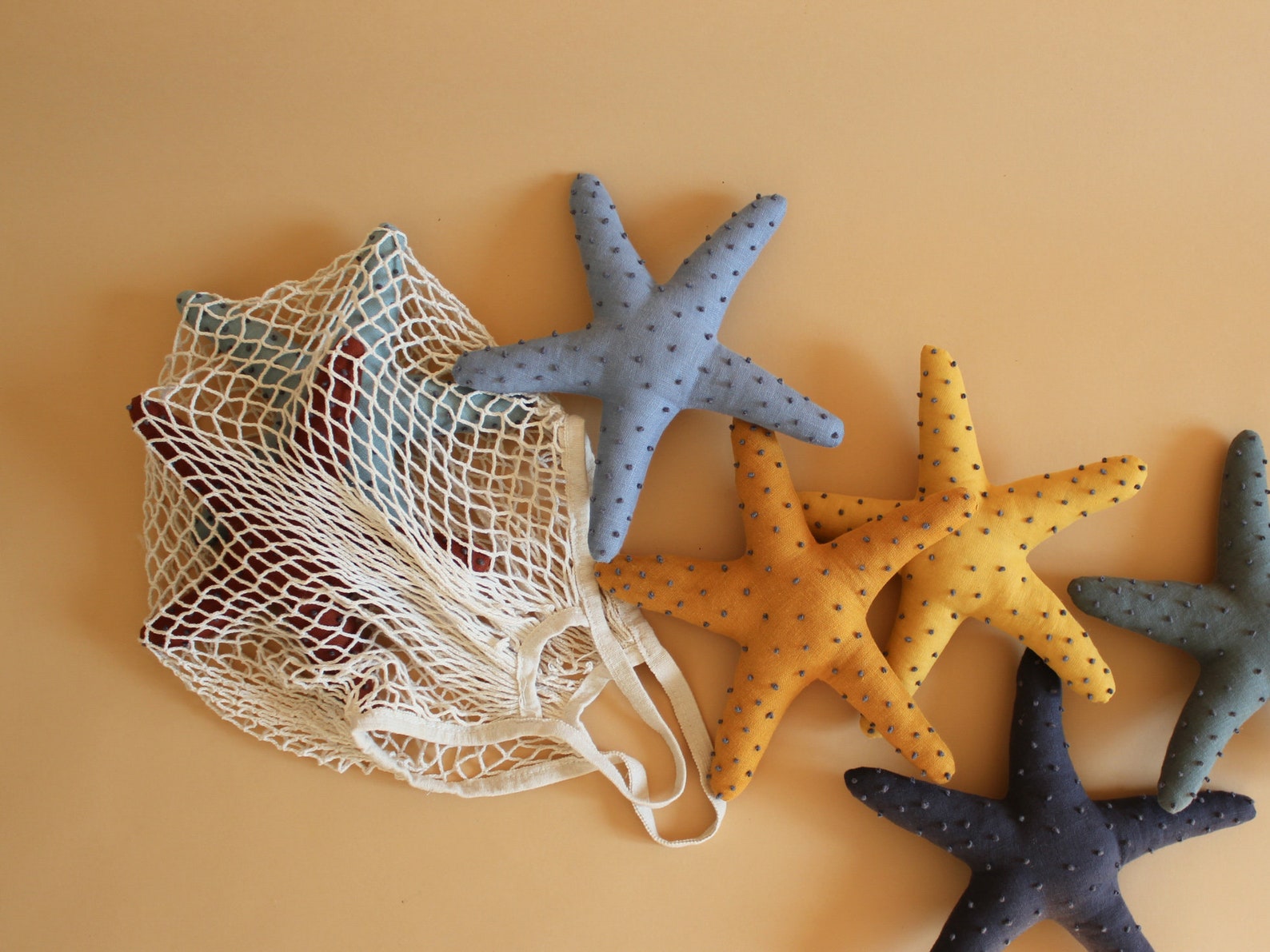 Stuffed Starfish Toy Sensory Toys Nautical Nursery Decor Etsy