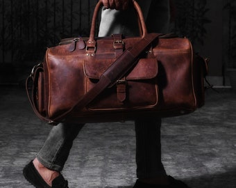 mens leather holdall sale