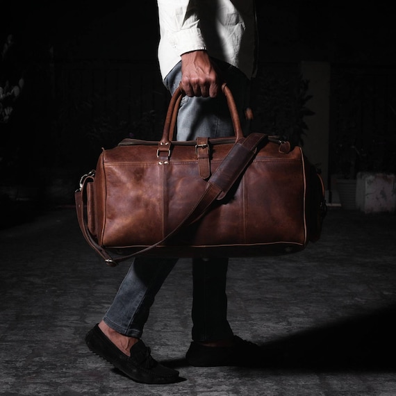 Handmade Leather Weekender Bag Full Grain Leather Duffle Bag Personalized Gifts for Him Overnight Bag Men Leather Travel Bag Men Etsy Canada