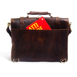 Personalized Leather Bag, Christmas Gift Idea, Leather Satchel, Leather Messenger, Leather Briefcase, Laptop Bag Portfolio, Messenger Bag image 8