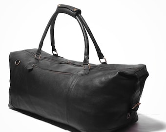 Personalized Mens Travel Bag|Full Grain Leather Duffel Bag|Monogrammed Duffle Bag|Weekend Luggage Bag|Unique Father's Day Gifts|Carry-on Bag