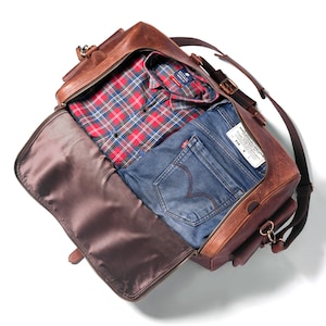 Full Grain Leather Duffle BagPersonalised Gifts For HimMonogrammed Leather Weekender BagLeather HoldallOvernight Travel Bag Gift For Men imagem 7