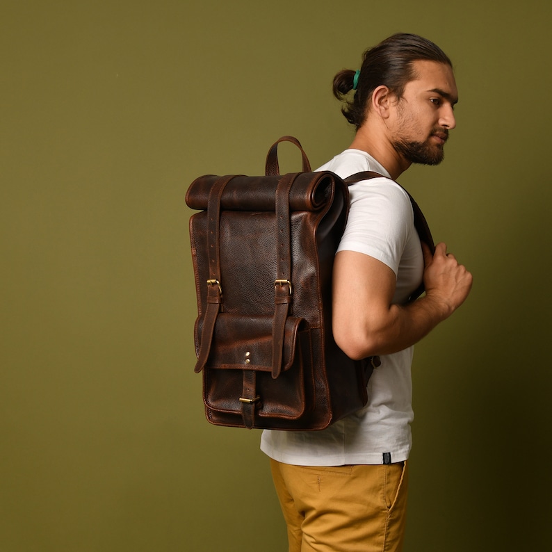 Personalized Gift For Him, Backpack For Men, Gift For Husband, Gift For Boyfriend, Leather backpack, Laptop backpack, Travel Bag, Back to School, Fathers Day Gift For Him, Christmas Gift For Him, Valentines Day Gift for Him, Gift For Friend