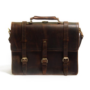 Personalized Leather Bag, Christmas Gift Idea, Leather Satchel, Leather Messenger, Leather Briefcase, Laptop Bag Portfolio, Messenger Bag image 2