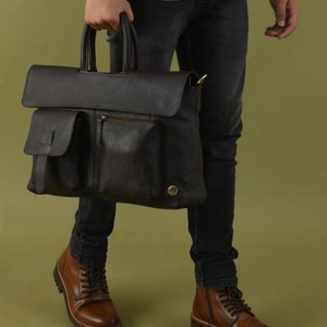 Personalisierte Geschenke für Männer | Handgefertigte Leder Messenger Crossbody Laptop Tasche | Reisehandtasche | Umhängetasche Handtasche | Arbeitsmappe