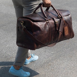Personalisierte Vollnarbenleder Reisetasche Handgefertigte Große Weekender Tasche Laser Gravierte Leder Reisetasche Reisetasche Geschenke Für Ihn
