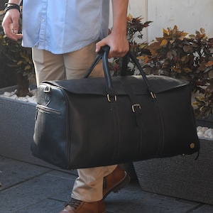 Leder Duffle Bag Schuhfach Personalisierte Wochenende Reisetasche Leder Weekender Schwarz Reisetasche Laser Gravierte Leder Geschenk Für Ihn